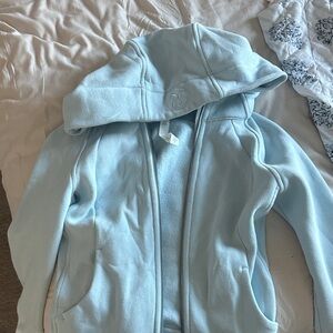 Lululemon light blue scuba zip up